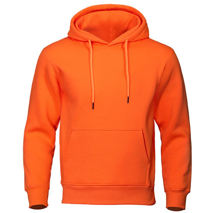 Autumn and Winter Men'S and Women'S Warm Sportswear Casual Solid Color Pullover Fashionable Hot Selling Fitness Pocket Hoodie