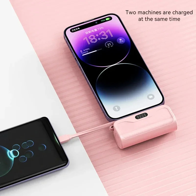 Mini Portable Mobile Phone Charger External Battery Power Bank Plug and Play Suitable for Apple Samsung Huawei Xiaomi 10000mAh