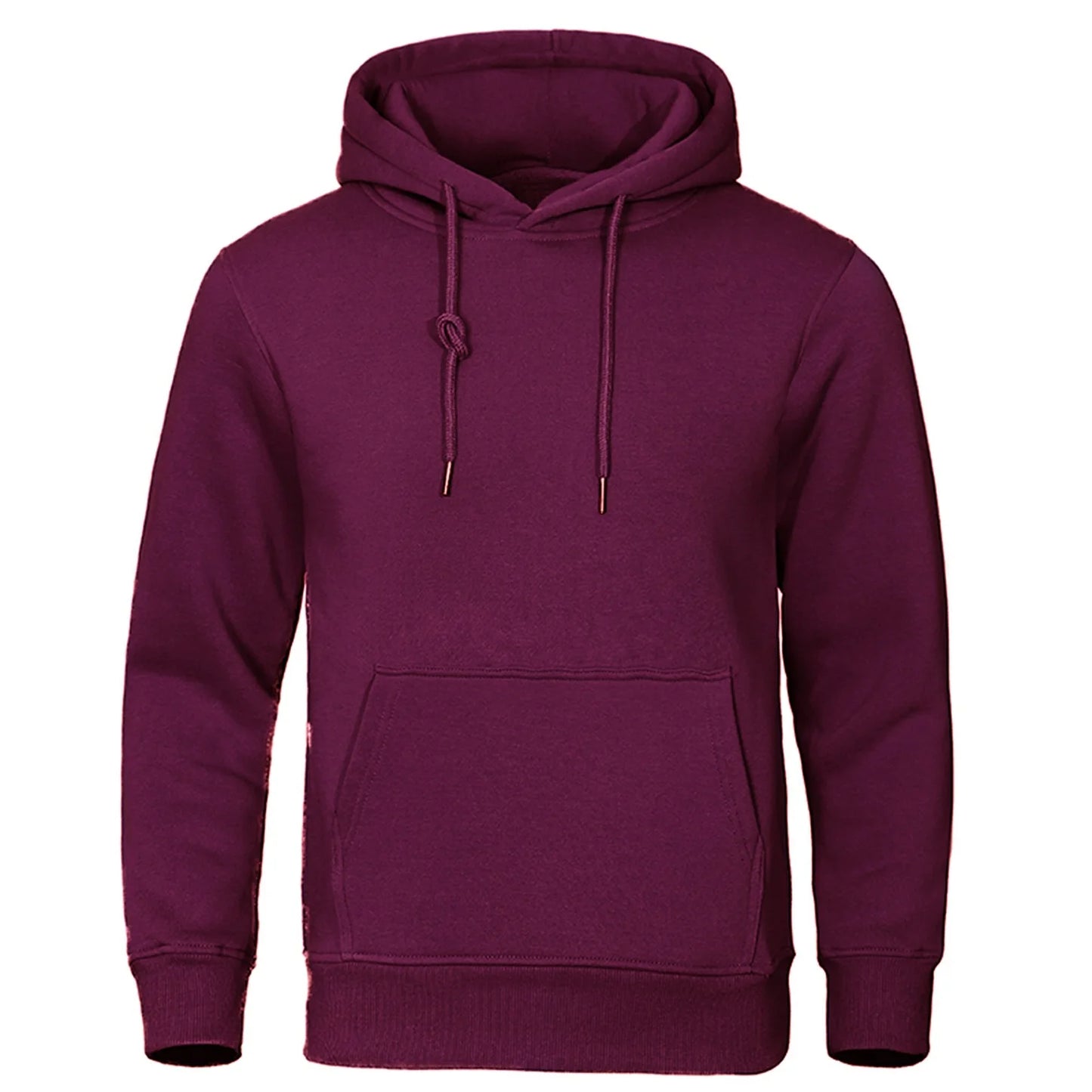 Autumn and Winter Men'S and Women'S Warm Sportswear Casual Solid Color Pullover Fashionable Hot Selling Fitness Pocket Hoodie