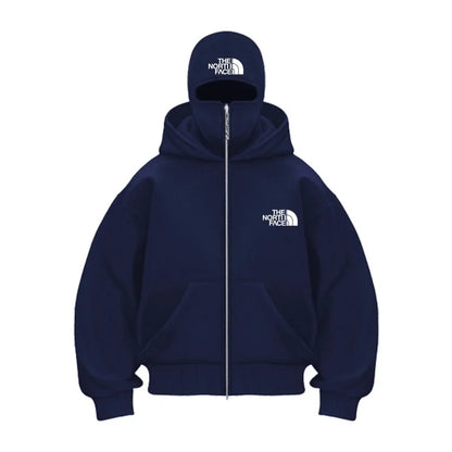 2025 autumn and winter new men's and women's casual sportswear, with hooded mask design, sporty and fashionable plus size hooded