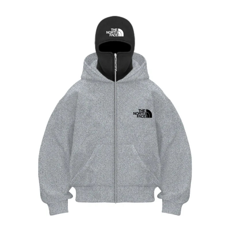 2025 autumn and winter new men's and women's casual sportswear, with hooded mask design, sporty and fashionable plus size hooded