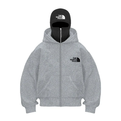 2025 autumn and winter new men's and women's casual sportswear, with hooded mask design, sporty and fashionable plus size hooded