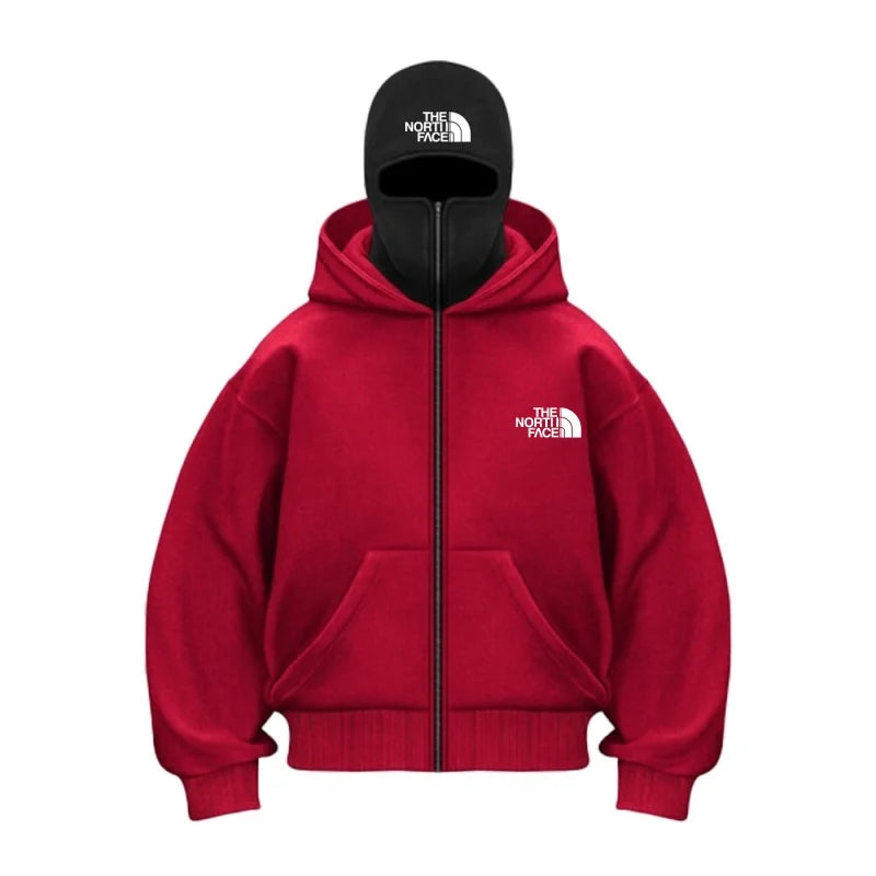 2025 autumn and winter new men's and women's casual sportswear, with hooded mask design, sporty and fashionable plus size hooded