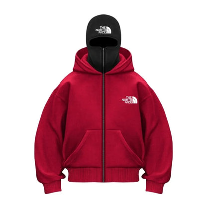 2025 autumn and winter new men's and women's casual sportswear, with hooded mask design, sporty and fashionable plus size hooded